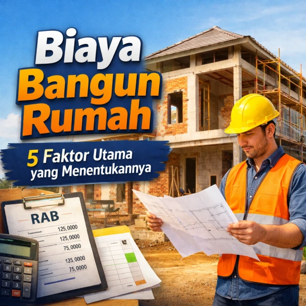 Biaya Bangun Rumah dari nol dipengaruhi luas bangunan, desain, material, lokasi, dan tenaga kerja