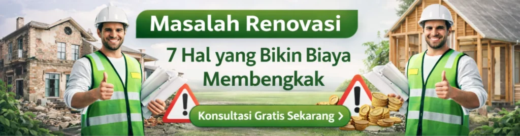Masalah Renovasi yang sering membuat biaya renovasi rumah membengkak