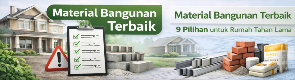Material Bangunan Terbaik untuk membangun rumah yang tahan lama dan berkualitas