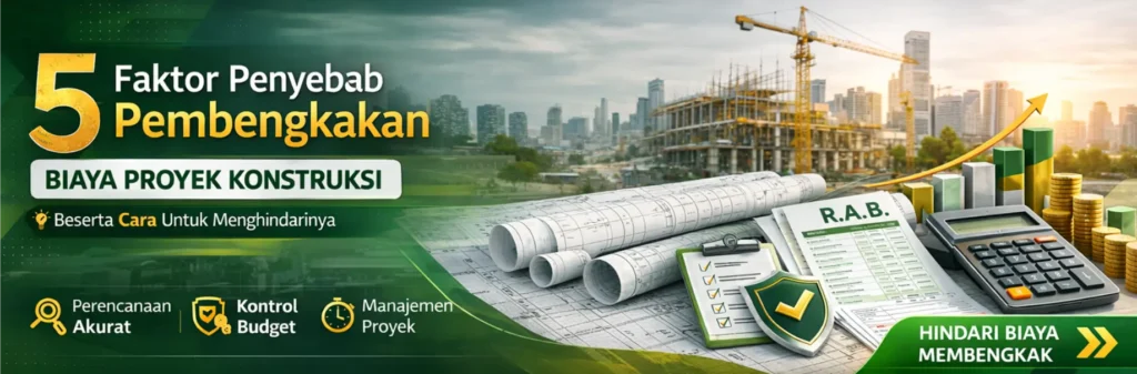 Faktor penyebab pembengkakan biaya proyek konstruksi beserta solusi penanganannya.