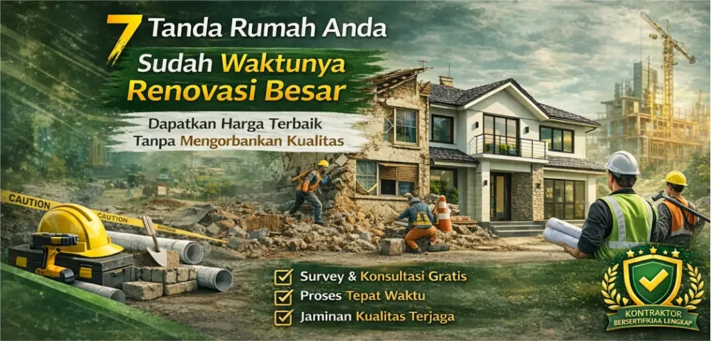 Tanda rumah sudah waktunya renovasi besar lengkap dengan analisis biaya dan solusi profesional
