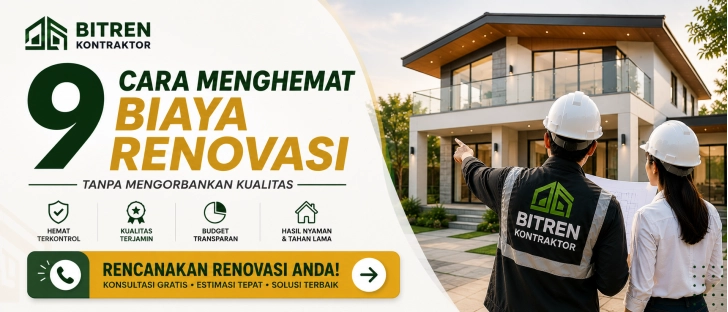 Biaya Renovasi rumah bersama Bitren dengan perencanaan budget yang efisien dan berkualitas