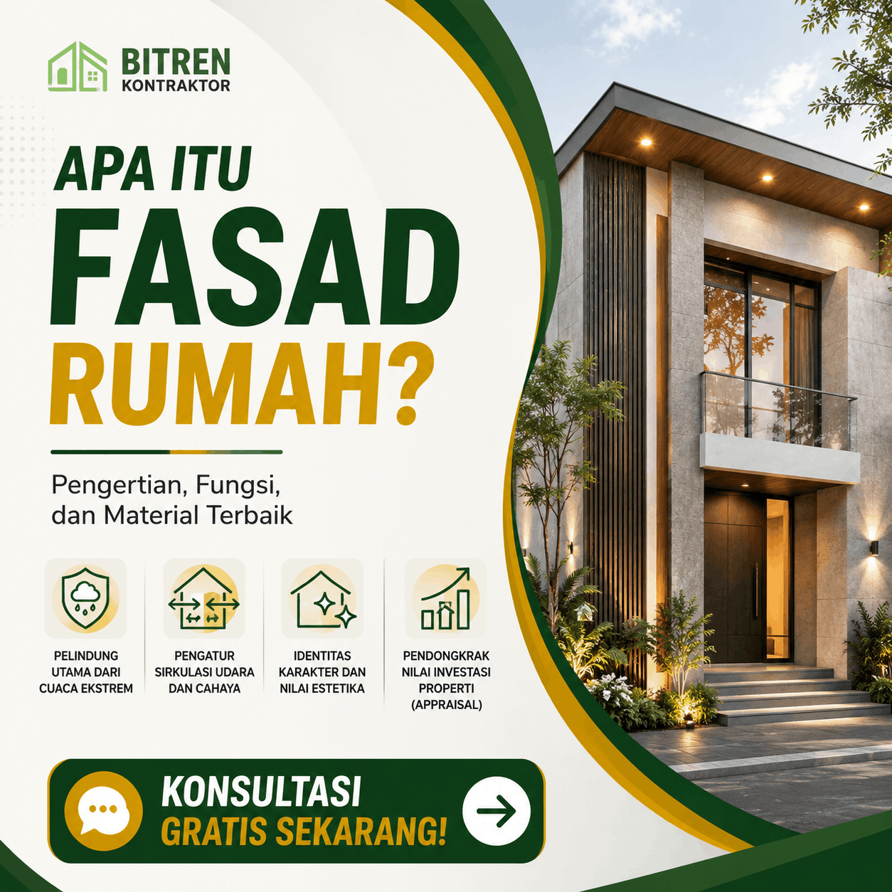 Apa Itu Fasad Rumah Pengertian, Fungsi, dan Material Terbaik | bitren