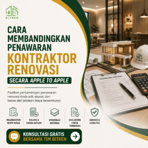 Cara Membandingkan Penawaran Kontraktor Renovasi secara Apple to Apple