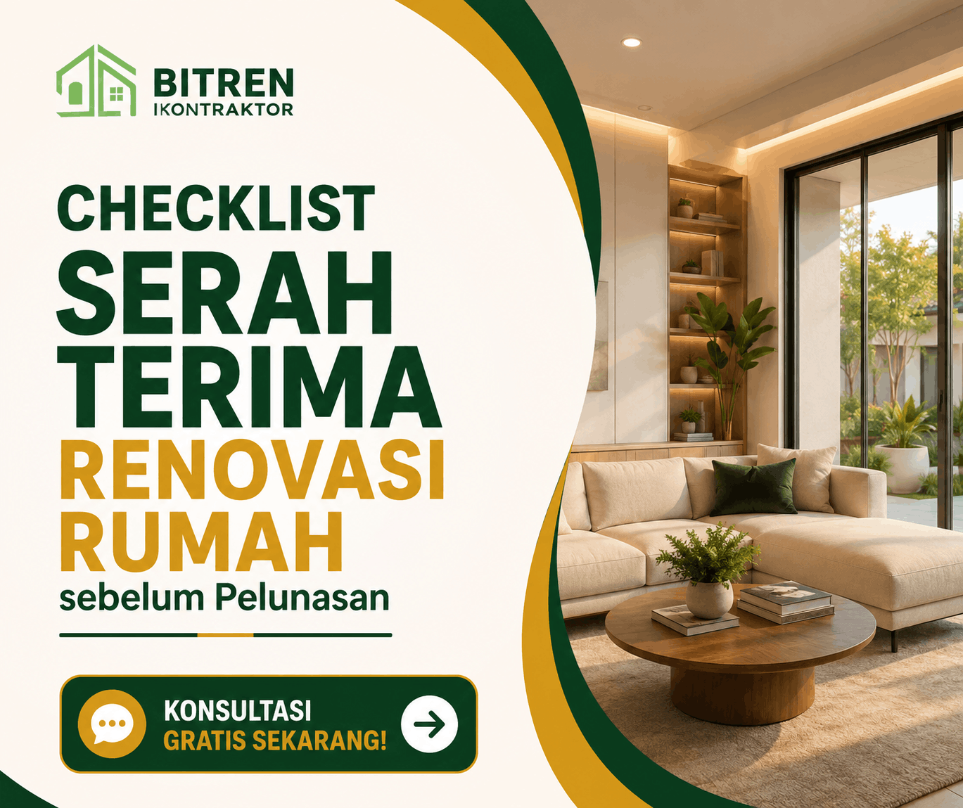 Checklist serah terima renovasi rumah sebelum pelunasan