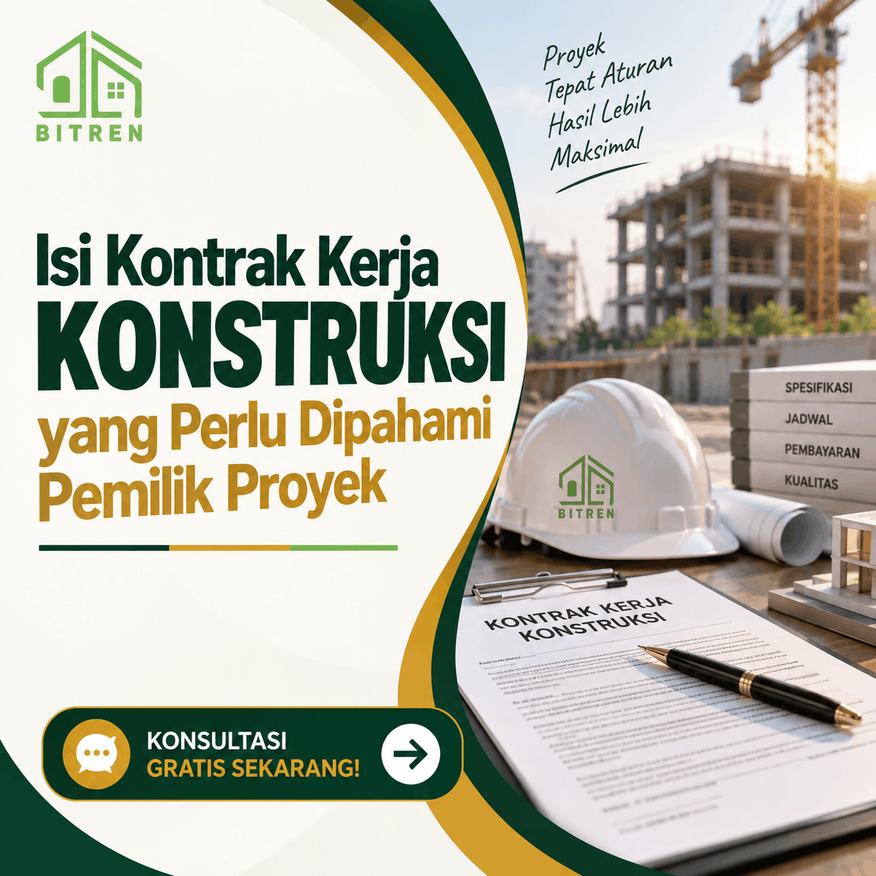 Isi kontrak kerja konstruksi untuk pemilik proyek