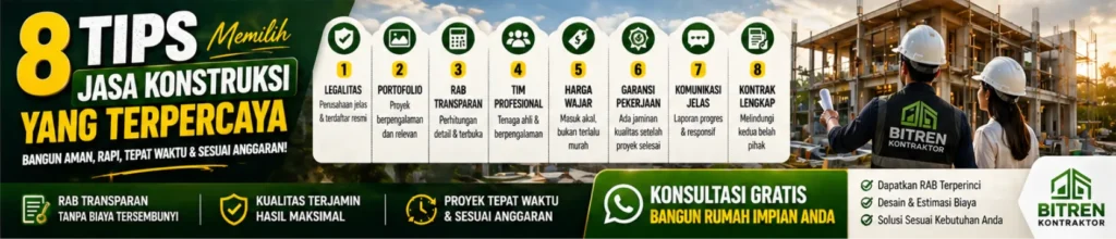 Jasa Konstruksi Terpercaya Bitren untuk membangun rumah impian dengan perencanaan profesional