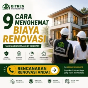 Biaya Renovasi rumah bersama Bitren dengan perencanaan budget yang efisien dan berkualitas
