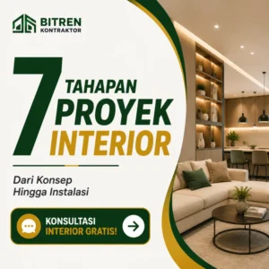 Proyek Interior modern dari tahap konsep desain hingga instalasi furniture bersama Bitren