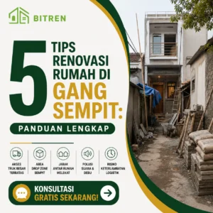 5 tips yang perlu disiapkan untuk merenovasi rumah di gang sempit